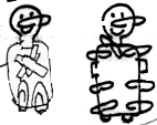 Glue together the body sandwich. Paperclips are used until the glue is dry.